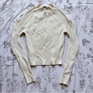PINK cream long sleeve sweater